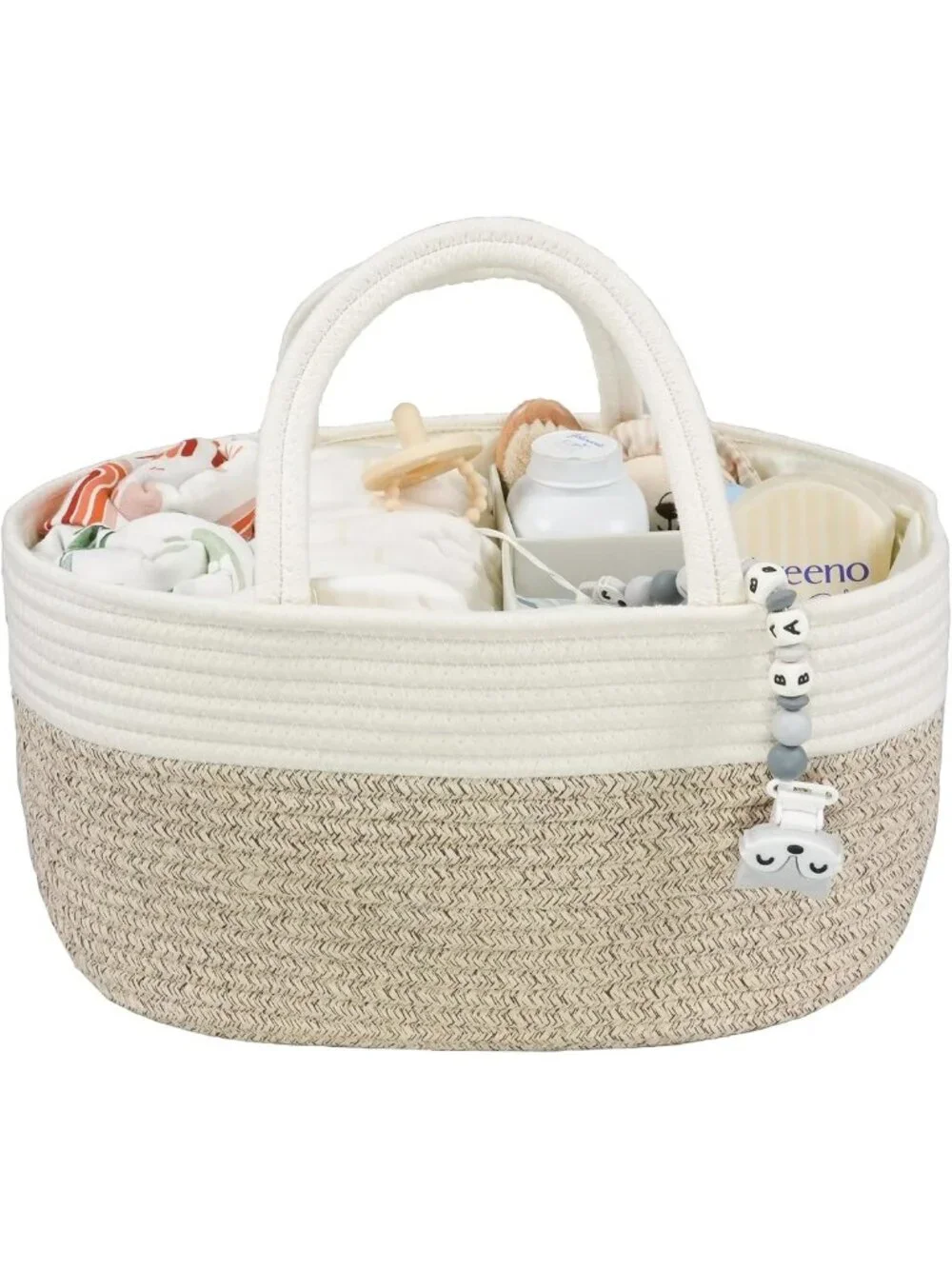 Large Portable Baby Diaper Caddy Organizer - Nursery Storage Tote for Travel
